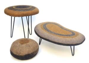 assises-feutre-rond-ocre-noir