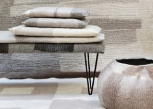 Objets en feutre de laine fait-main Beige