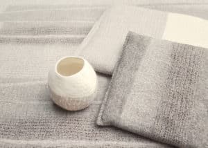 Objets en feutre de laine fait-main Beige Blanc