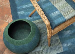 Objets en feutre de laine Outremer