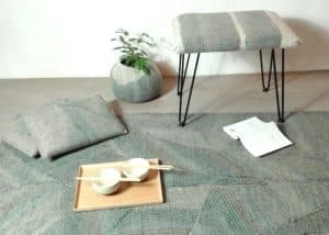 objets en feutre de laine Vert Bleu