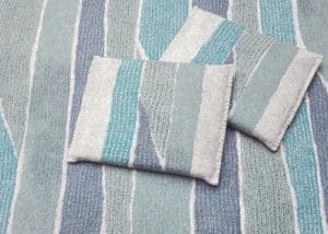 tapis et coussins en feutre de laine fait-main Bleu Azur