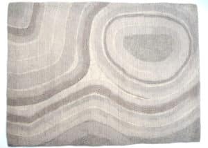 tapis en feutre de laine fait-main Beige