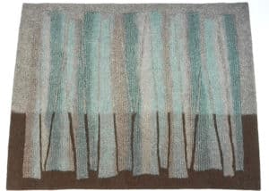 tapis en feutre de laine fait-main Brun bleuté