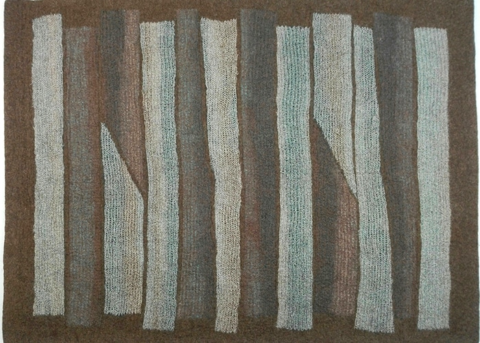 tapis en feutre de laine fait-main