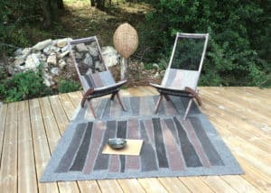 tapis en feutre de laine fait-main