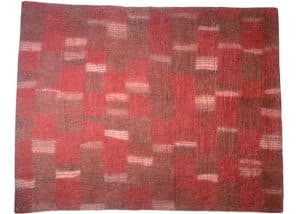 Tapis en feutre Rouge Brun, motif Mosaïque