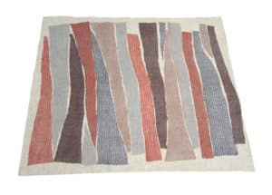 tapis en feutre de laine fait-main roux