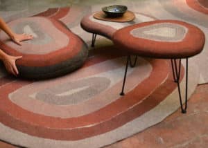 tapis, assises en feutre fait-main