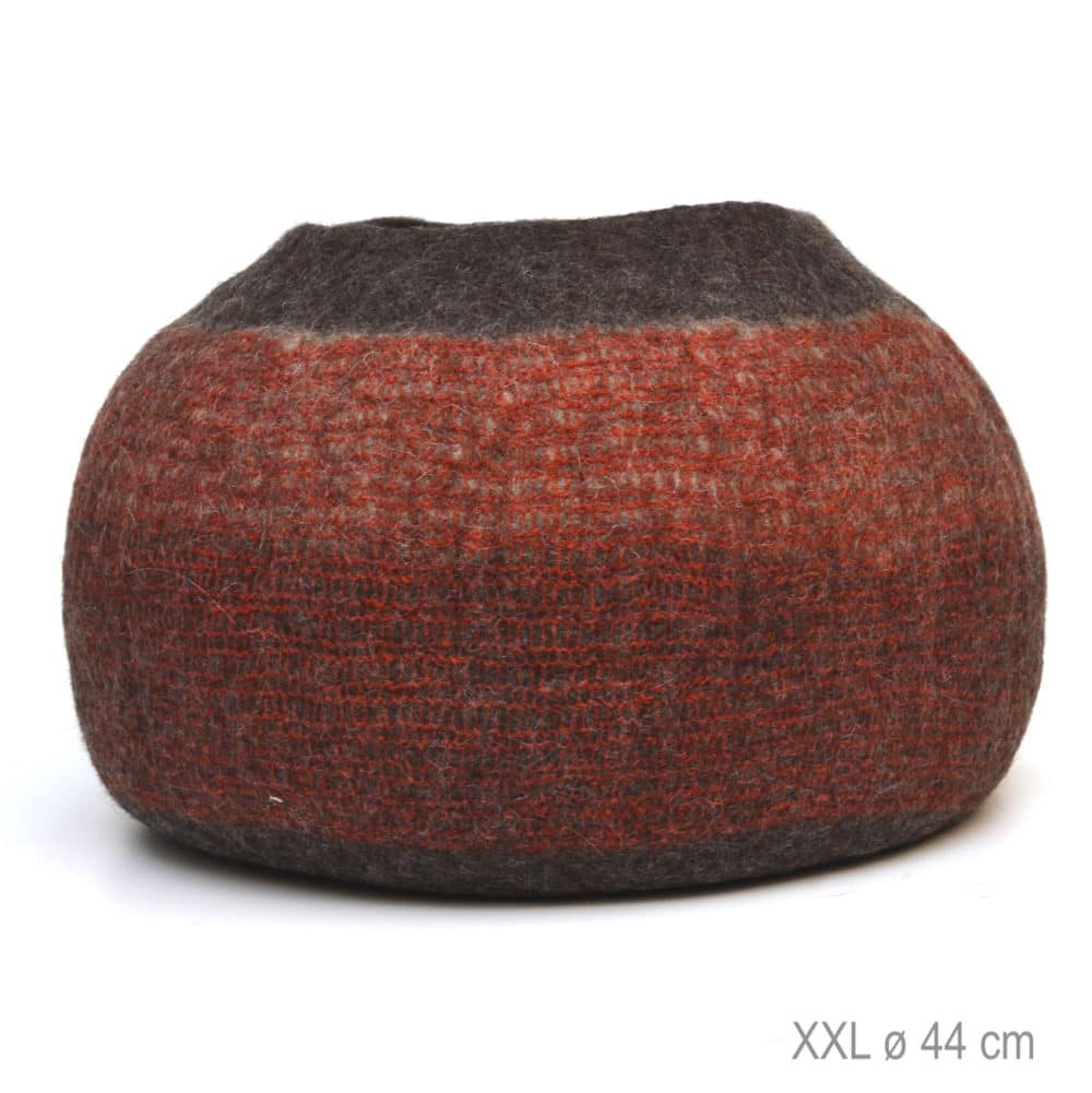 Panier en feutre Terracota
